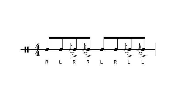 Para Flam Flam drum rudiment notation